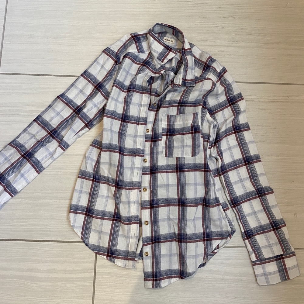 Hollister button down flannel size XS